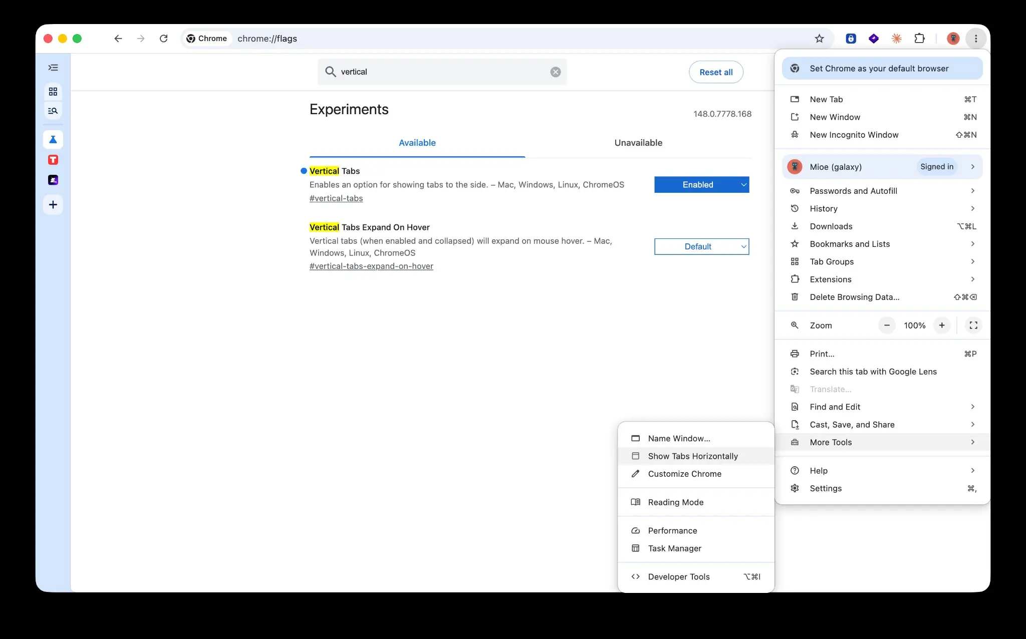 Вертикальные вкладки в Chrome | Сетка — социальная сеть от hh.ru