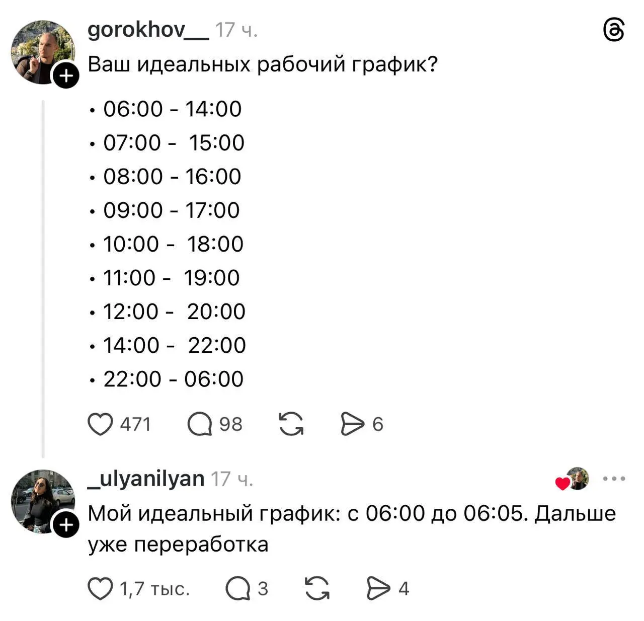 Трудяги, привет!
Что скажете по поводу переработок, верите в work life balance? | Сетка — социальная сеть от hh.ru