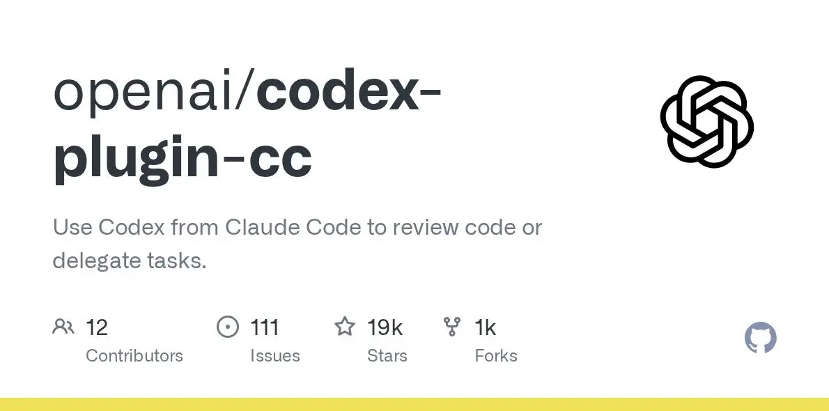 Репозиторий дня: Codex plugin для Claude Code
Плагин позволяет использовать Codex прямо из Claude Code для проверки кода или делегирования задач Codex | Сетка — социальная сеть от hh.ru