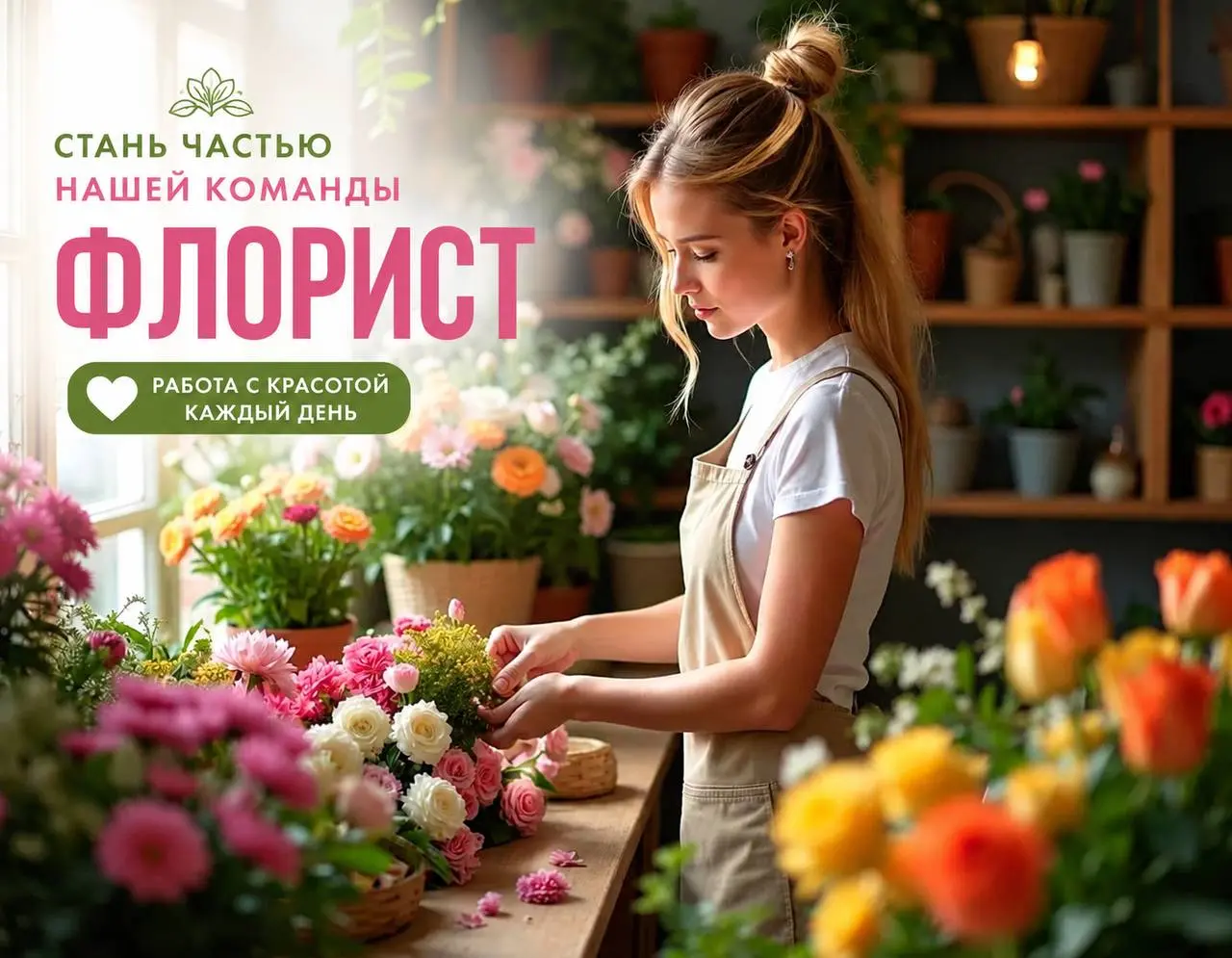 ФЛОРИСТ-ПРОДАВЕЦ
От 4 000₽/смена
магазин цветов и шаров
• МО, г. Домодедово, деревня Павловское, м. Нагатинская
• Розничная торговля
• +79253847885
Полное описание вакансии размещено в Телеграм и Макс | Сетка — социальная сеть от hh.ru