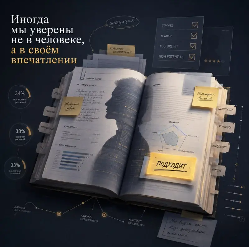 Почему мы переоцениваем свою способность «разбираться в людях»
В книге Клаудио Фернандеса-Араоса««It's Not the How or the What but the Who: Succeed by Surrounding Yourself with the Best»»
(консультант... | Сетка — социальная сеть от hh.ru