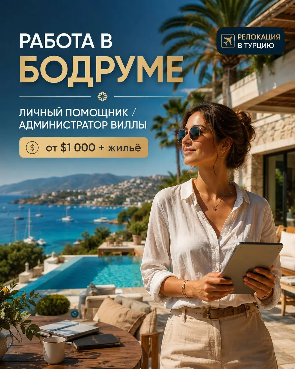 ЛИЧНЫЙ ПОМОЩНИК РУКОВОДИТЕЛЯ С ПРОЖИВАНИЕМ / АДМИНИСТРАТОР ВИЛЛЫ
От 1 000$
Прямой работодатель
• Бодрум, Турция
• Другое
• @nataliapetrikova
Полное описание вакансии размещено в Телеграм и Макс | Сетка — социальная сеть от hh.ru