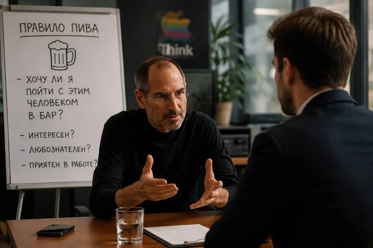 Стив Джобс нанимал людей по «правилу пива». | Сетка — социальная сеть от hh.ru