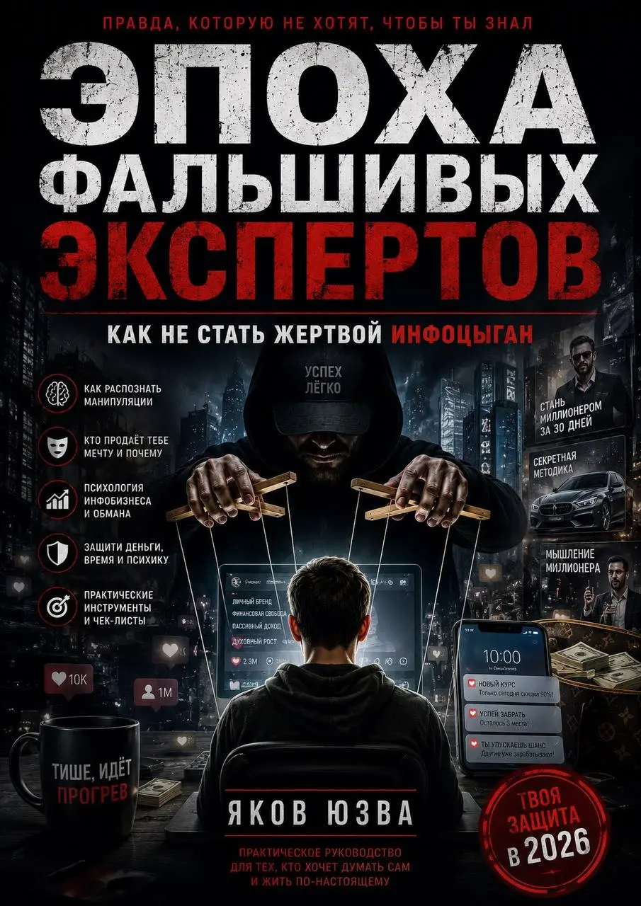 Ну что, инфоцыгане…
похоже, у вас начались проблемы. Я боролся с вами со сцены и онлайн, а теперь шах и мат.
Моя книга
«Эпоха фальшивых экспертов»
официально вышла на Литрес | Сетка — социальная сеть от hh.ru