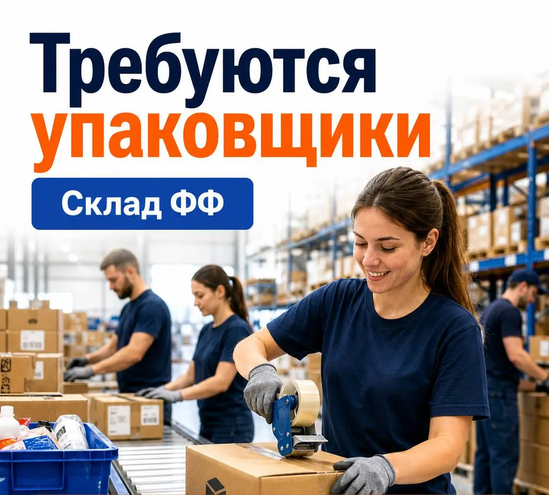 УПАКОВЩИК
5 000₽/смена - 10 000₽
склад ФФ
• Москва, Энергетиков 8
• Упаковка и фасовка
• +79005515112
Полное описание вакансии размещено в Телеграм и Макс | Сетка — социальная сеть от hh.ru