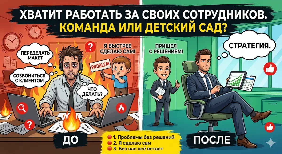 🛑 Хватит работать за своих сотрудников. Вы нанимали команду | Сетка — социальная сеть от hh.ru