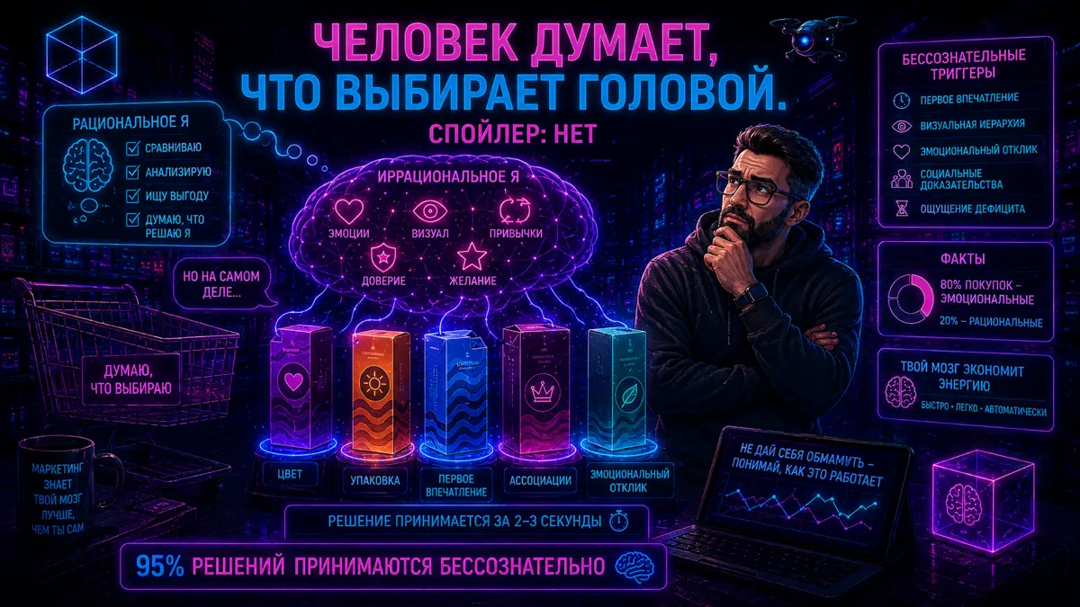Человек думает что выбирает головой 🧠 | Сетка — социальная сеть от hh.ru
