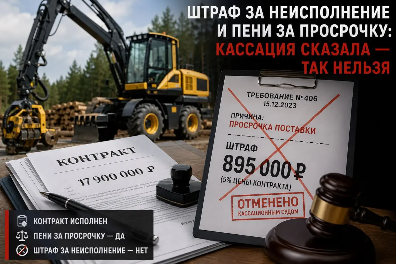 Штраф за неисполнение и пени за просрочку: кассация сказала — так нельзя
Контракт на 17,9 млн руб. Машина для лесного хозяйства | Сетка — социальная сеть от hh.ru