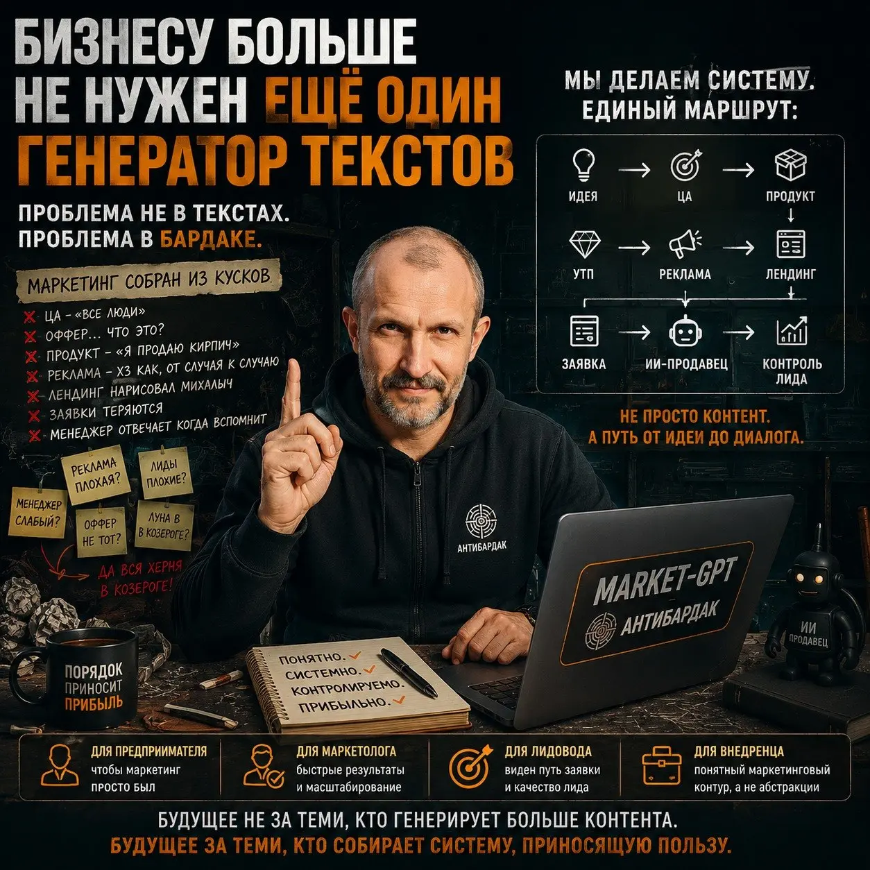 Бизнесу больше не нужен ещё один генератор текстов. Их и так полно

Посты пишутся.
Заголовки генерятся.
Картинки рисуются.
Объявления собираются | Сетка — социальная сеть от hh.ru
