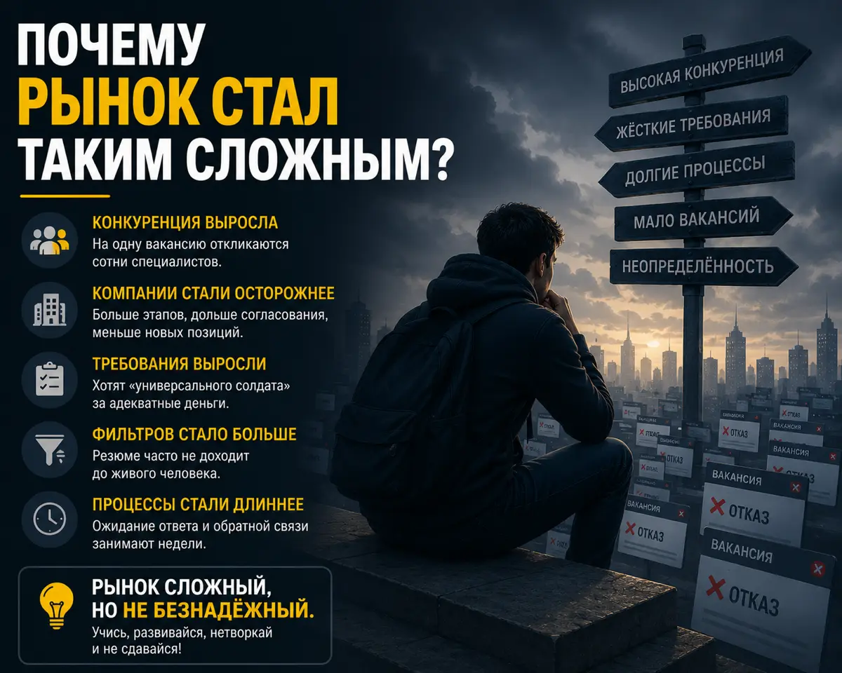 🚀 Почему сейчас сильным специалистам тяжело найти работу | Сетка — социальная сеть от hh.ru