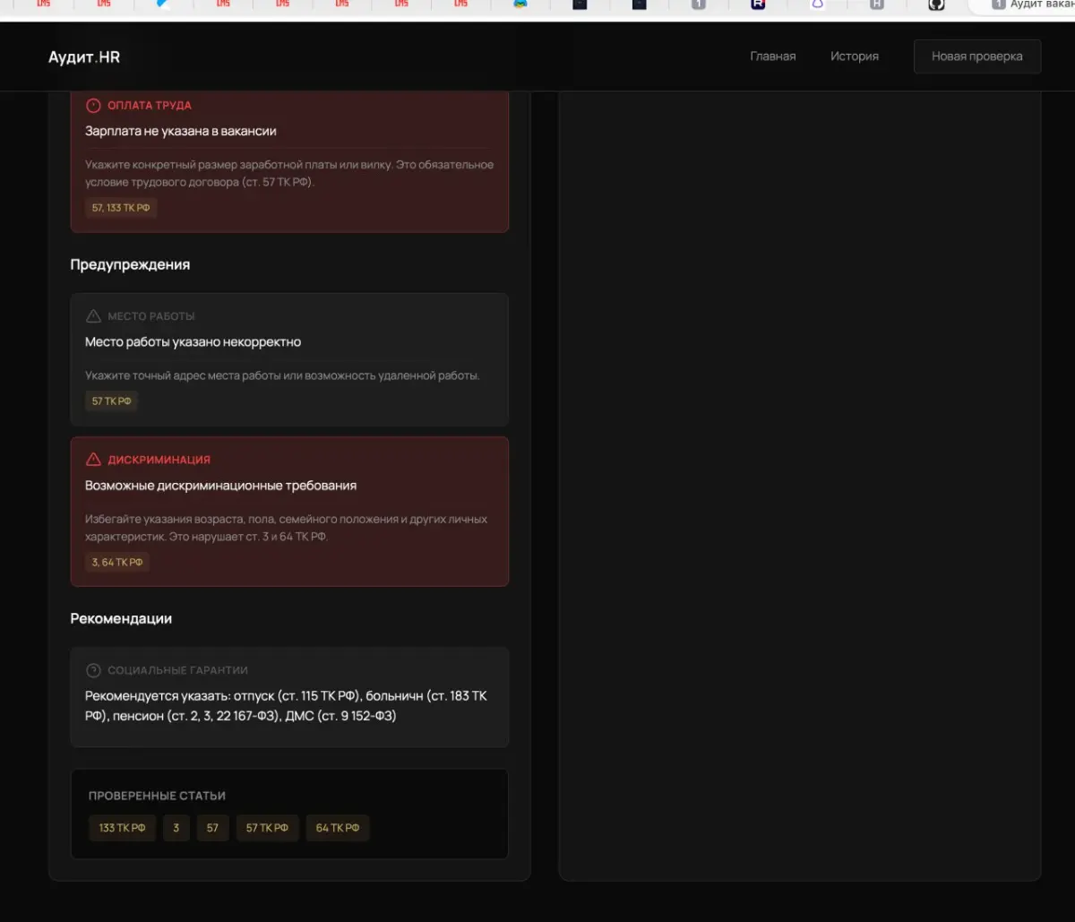Проверка вакансий | Сетка — социальная сеть от hh.ru