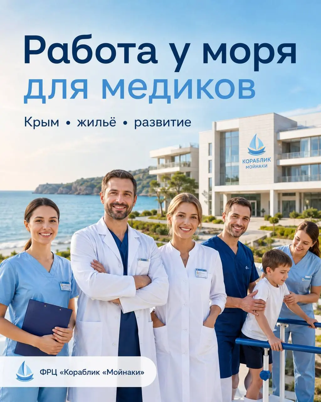 1️⃣ВРАЧИ ВСЕХ СПЕЦИАЛЬНОСТЕЙ,
2️⃣МЕДИЦИНСКИЕ СЕСТРЫ,
3️⃣РЕАБИЛИТАЦИОННЫЕ СПЕЦИАЛИСТЫ
От 120 000₽
ФРЦ «Кораблик «Мойнаки» Минздрава России; Санаторий «Полтава-Крым»
• Евпатория, Республика Крым; Саки
•... | Сетка — социальная сеть от hh.ru