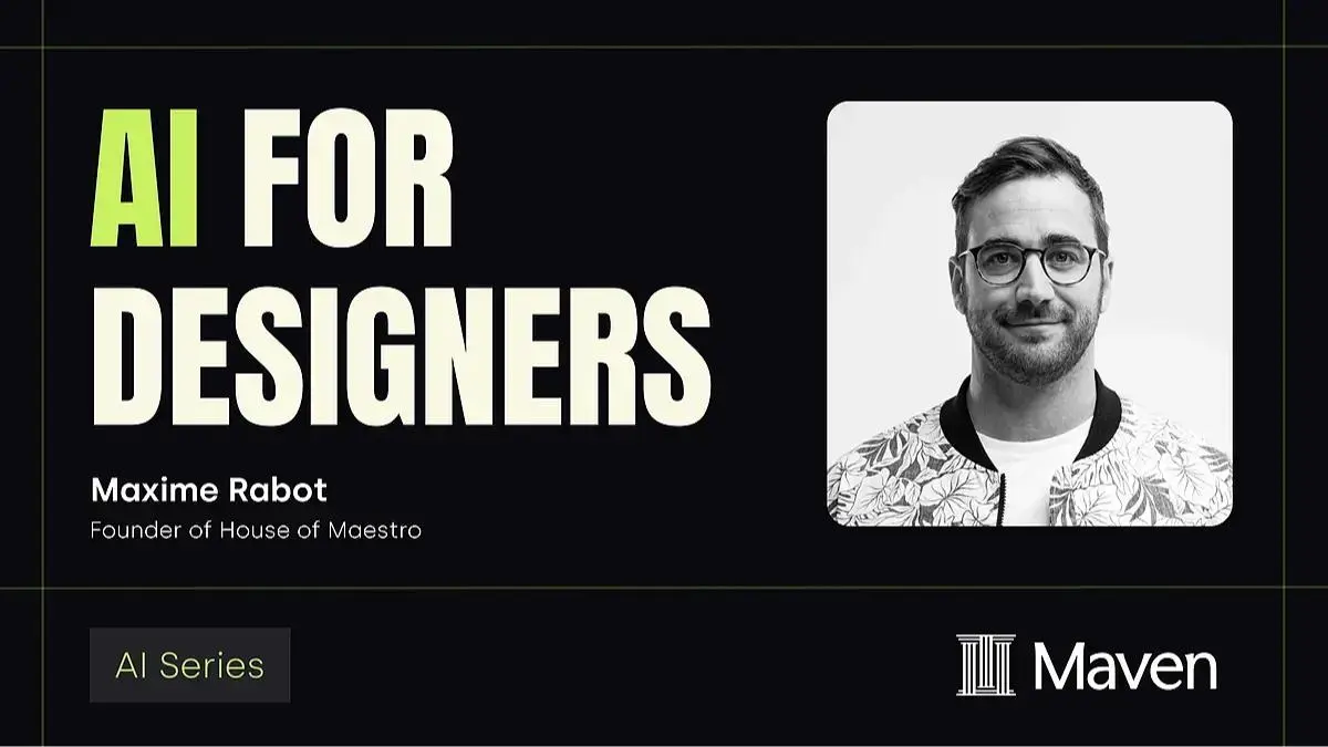 AI for designers, without losing the craft — эфир от Maven
🦄 Maxime Rabot, visual designer, эксперт по design systems, educator
💡 Покажет, как промптить по-дизайнерски, а не «писать желания в коробку»... | Сетка — социальная сеть от hh.ru