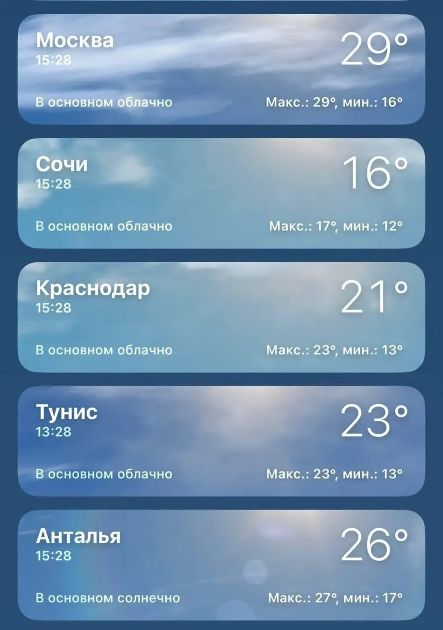 Адская жара до +32°C придёт в Москву завтра.
В ближайшие дни будут побиты все рекорды, сообщают синоптики. Так, к примеру, 19 мая в 1979 году было +30,2°C | Сетка — социальная сеть от hh.ru