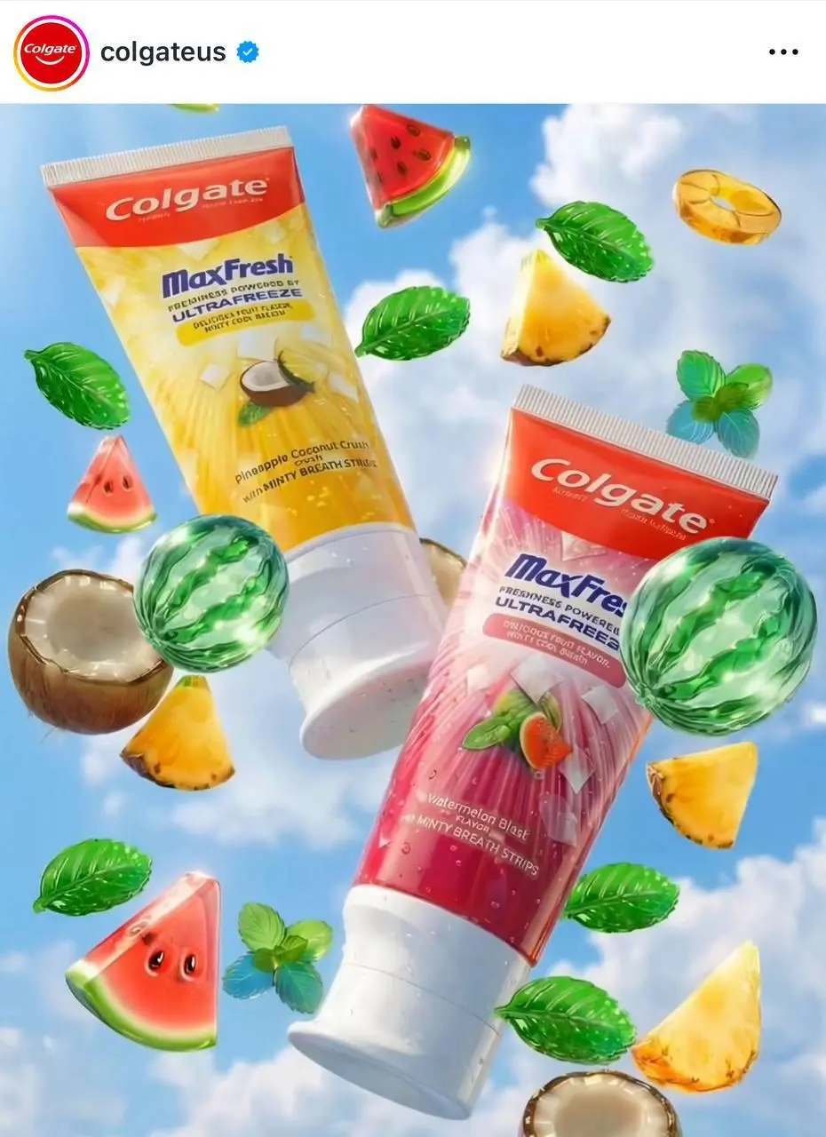 Давайте поможем выпускающему дизайнеру бренда Colgate дать заранее по мордасам креаторам вышеупомянутого бренда – в американском аккаунте бренда некоторое время висит пост с нечитаемым текстом на тюби... | Сетка — социальная сеть от hh.ru