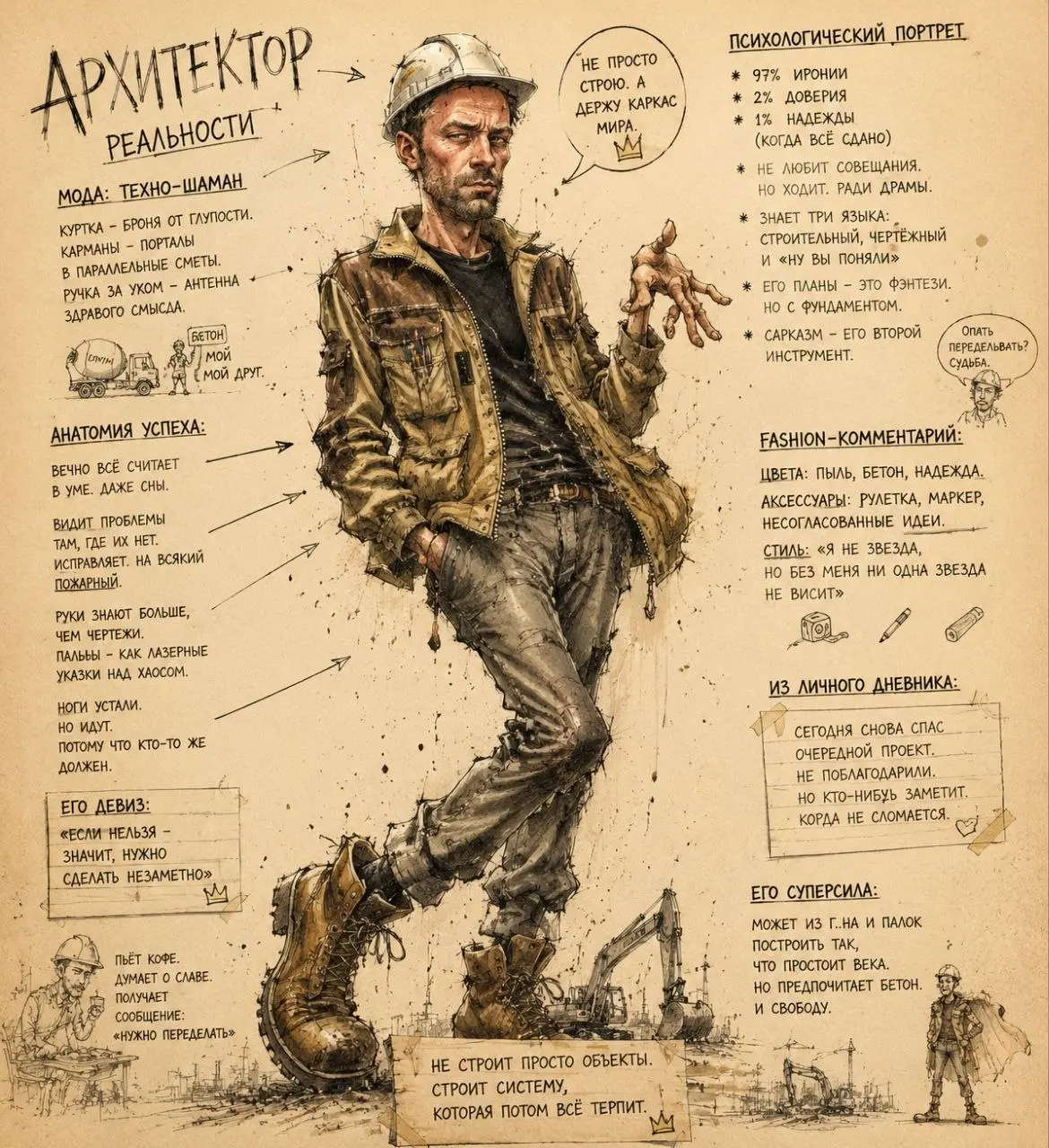 промт :
Turn the person from the photo into a grotesque humorous fashion caricature sketch | Сетка — социальная сеть от hh.ru
