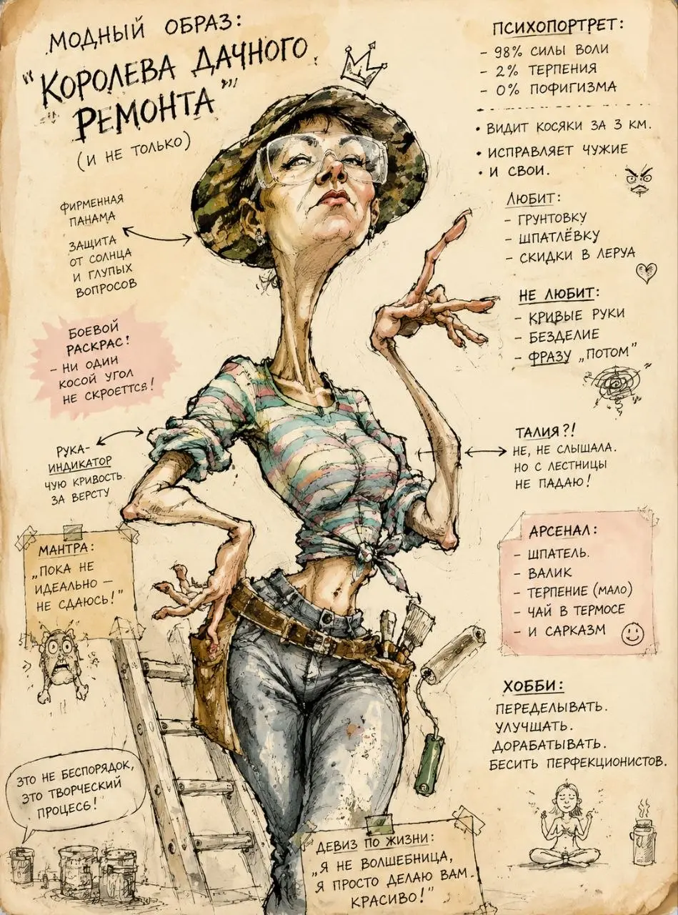 промт :
Turn the person from the photo into a grotesque humorous fashion caricature sketch | Сетка — социальная сеть от hh.ru