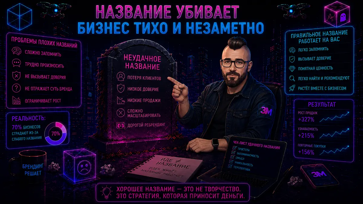 Название убивает бизнес тихо и незаметно 🔤 | Сетка — социальная сеть от hh.ru