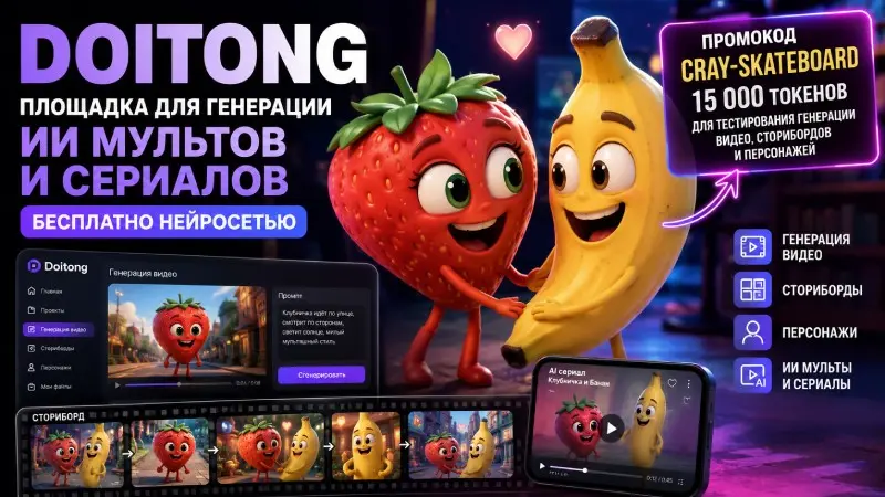 Doitong - площадка для генерации ИИ мультов и сериалов беспл | Сетка — социальная сеть от hh.ru