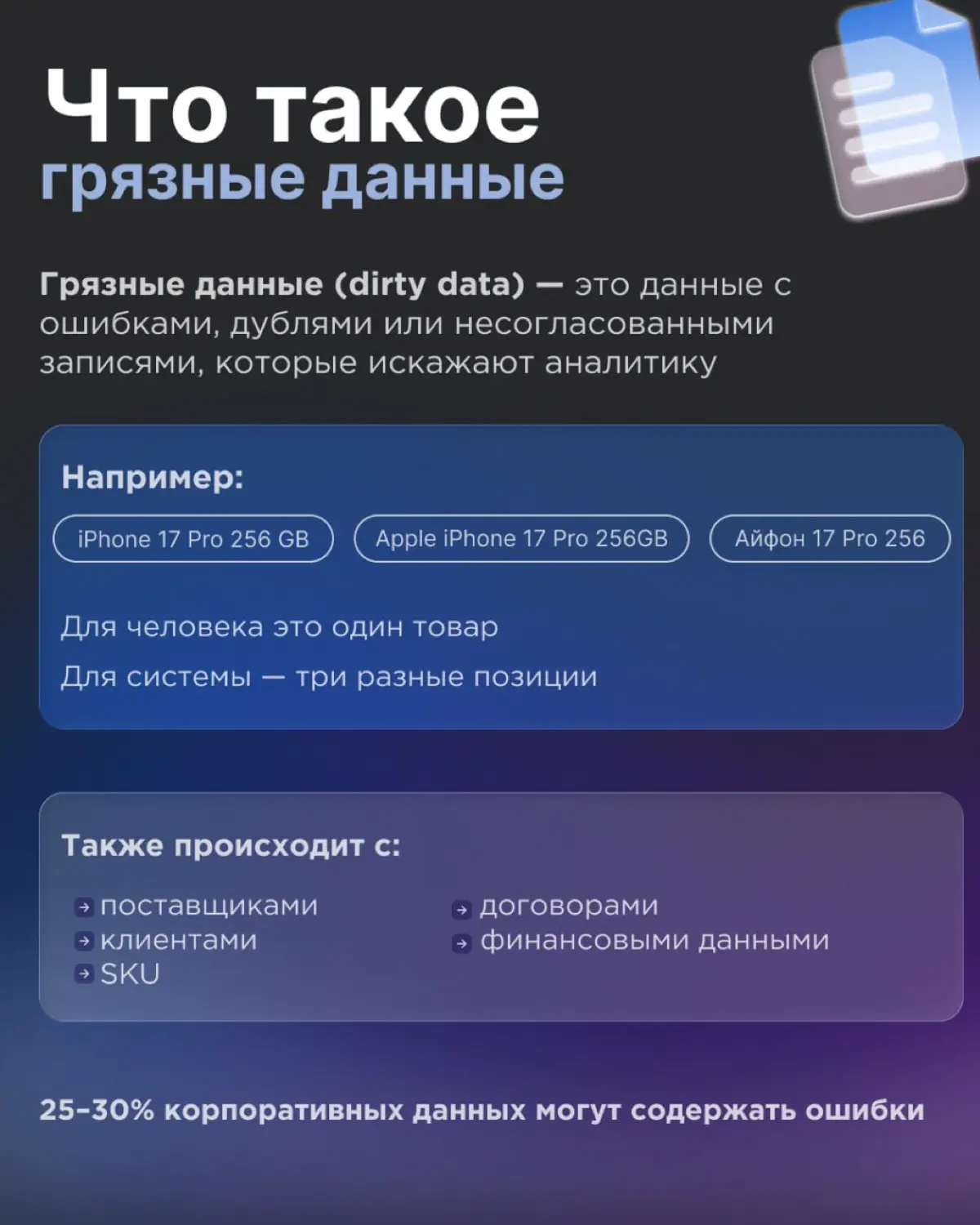 Почему грязные данные опаснее, чем кажется | Сетка — социальная сеть от hh.ru
