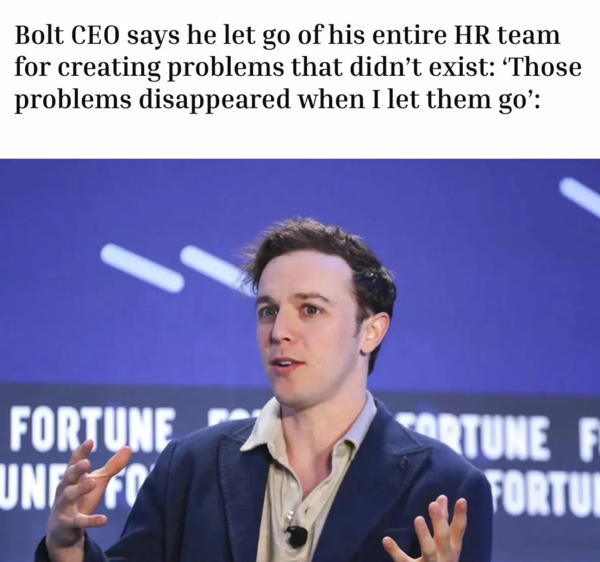 Кажется они начали что-то подозревать
CEO финтеха Bolt полностью уволил HR-отдел, так как он «создавал проблемы, которых не существовало»
И... все проблемы исчезли | Сетка — социальная сеть от hh.ru