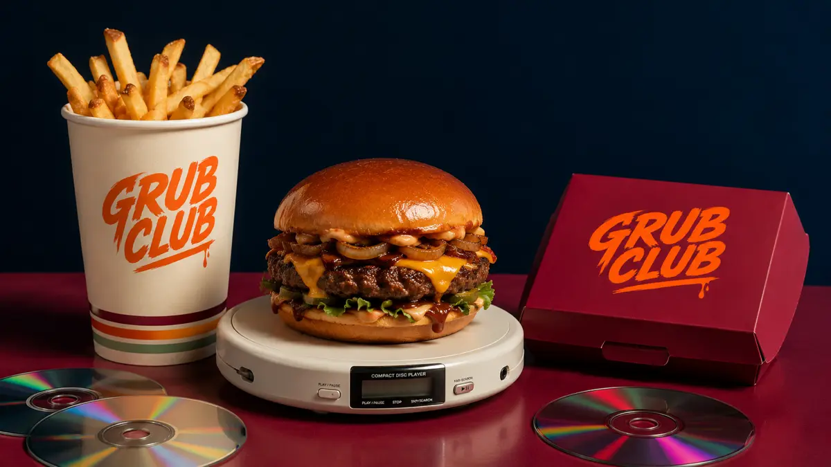 Grub club Fast food brand identity | Сетка — социальная сеть от hh.ru
