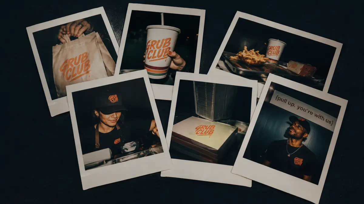 Grub club Fast food brand identity | Сетка — социальная сеть от hh.ru