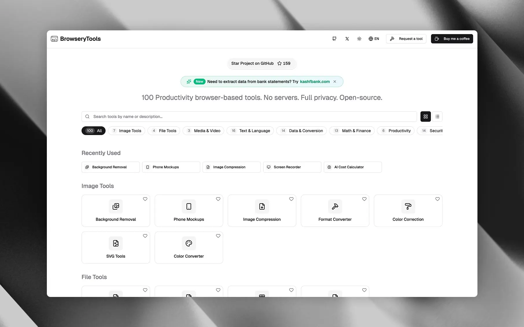browserytools
Это набор из 100 браузерных инструментов, предназначенных для повышения продуктивности без необходимости использования серверов, обеспечивая полную конфиденциальность | Сетка — социальная сеть от hh.ru