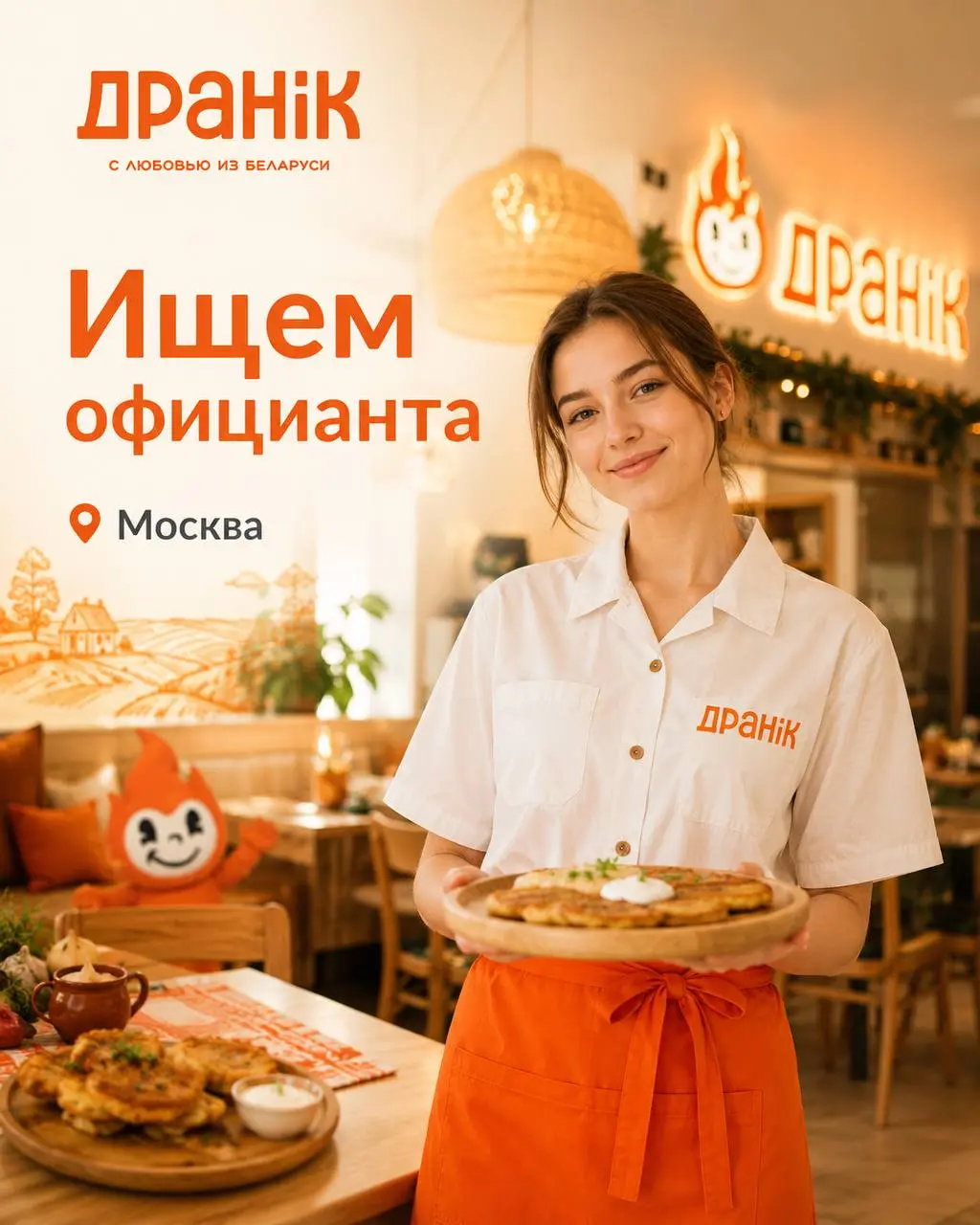 ОФИЦИАНТ
От 2000₽/смена + чаевые + мотивация
ресторан белорусской кухни
• Москва
• Рестораны/Кафе
• +79857976892
Полное описание вакансии размещено в Телеграм и Макс | Сетка — социальная сеть от hh.ru