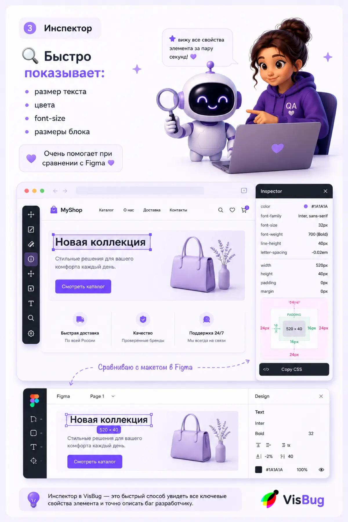 Обзор расширения VisBug 🦋 | Сетка — социальная сеть от hh.ru