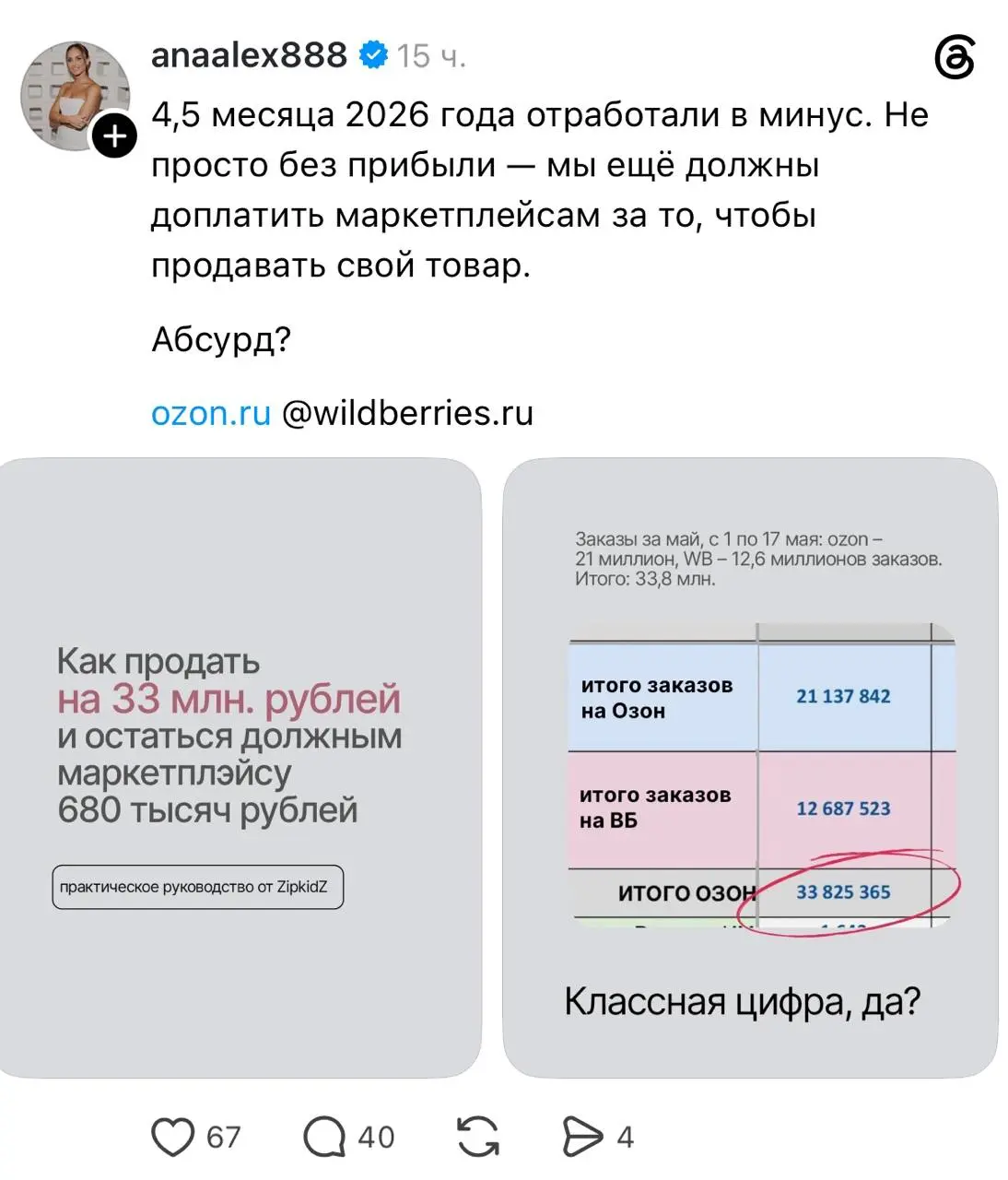 «Не просто без прибыли — мы ещё должны заплатить маркетплейсам за то, чтобы продавать свой товар» | Сетка — социальная сеть от hh.ru
