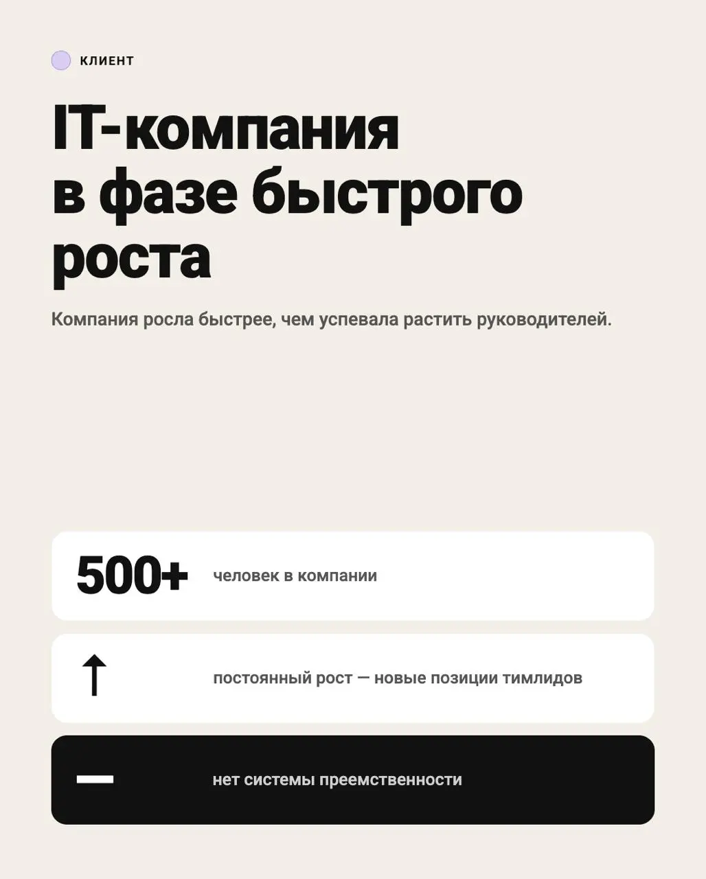 Кейс: как IT-компания перестала угадывать, кто станет следующим тимлидом
Без системы преемственности решения о росте сотрудников принимаются на ощущениях | Сетка — социальная сеть от hh.ru