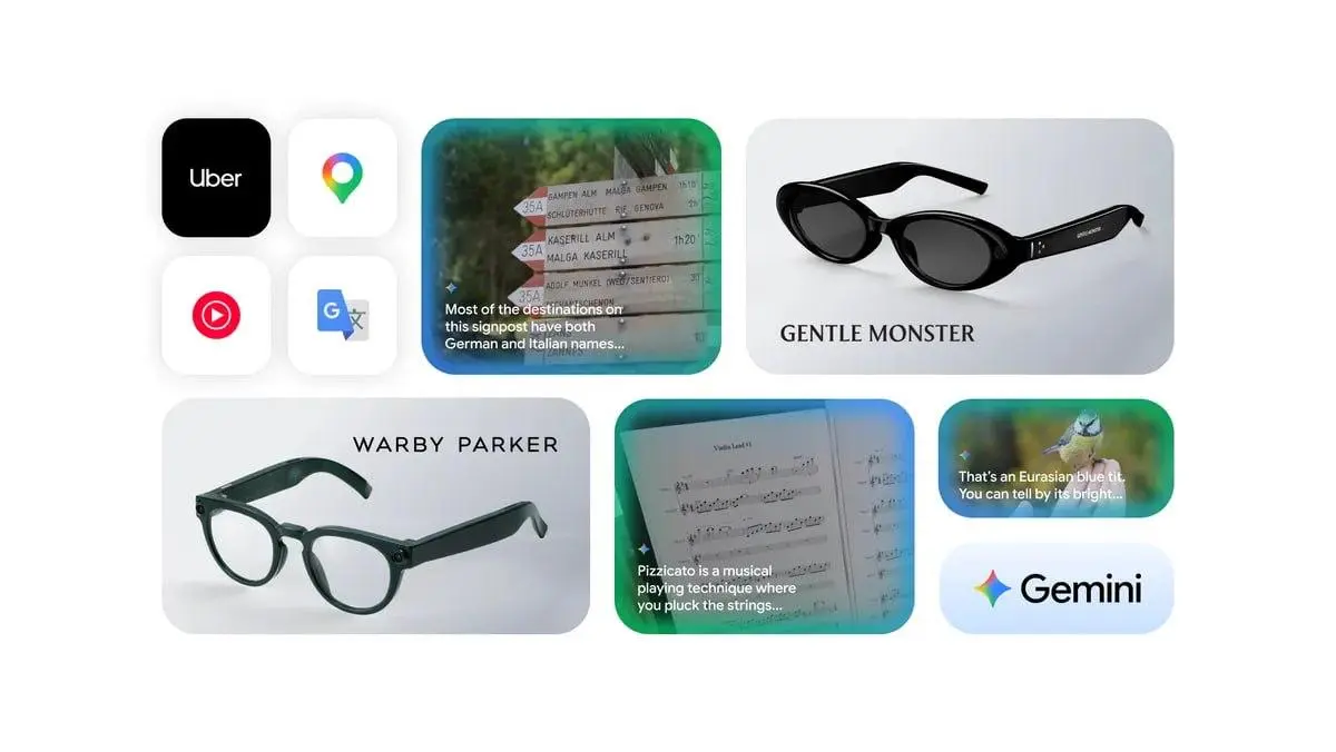 Google и два бренда — Warby Parker и Gentle Monster, показали дизайн умных очков со встроенным Gemini. Samsung тоже участвует в проекте, а запуск должен состояться осенью | Сетка — социальная сеть от hh.ru