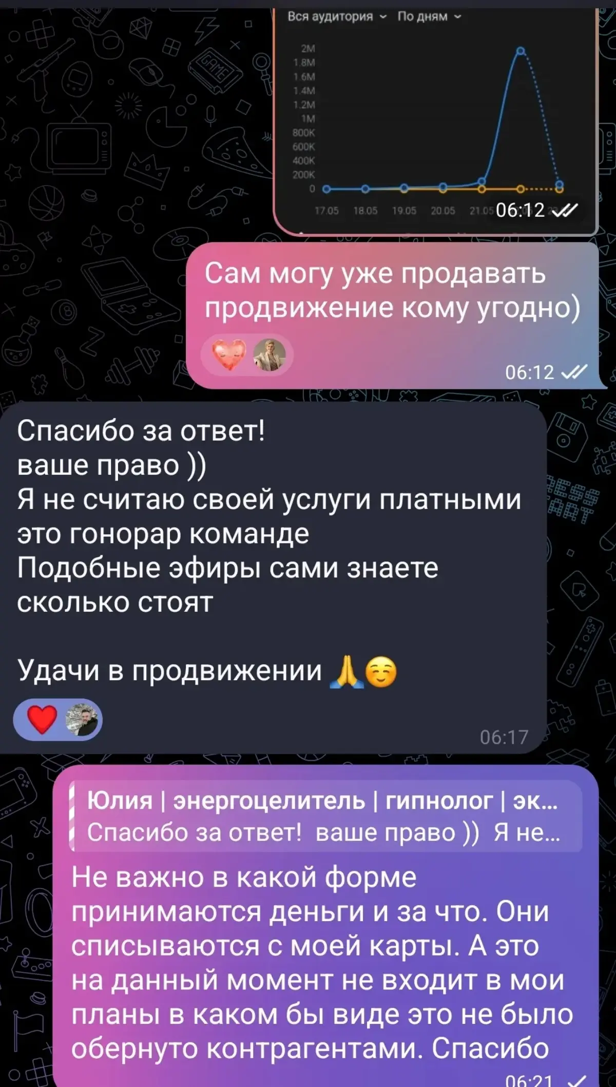 Как Вам манипуляция? “Я не считаю мои услуги платными”… А то что деньги будут списываться с моей карты в ее пользу так как это пустяк сущий. Я #ею с "священной простаты"😃 | Сетка — социальная сеть от hh.ru