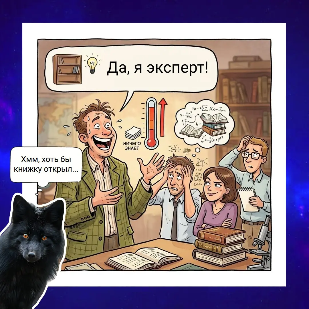 Эффект Даннинга-Крюгера 🎢
Это такое когнитивное искажение👇
Чем меньше человек знает о теме, тем увереннее он в своей правоте. И наоборот: настоящие эксперты часто сомневаются | Сетка — социальная сеть от hh.ru