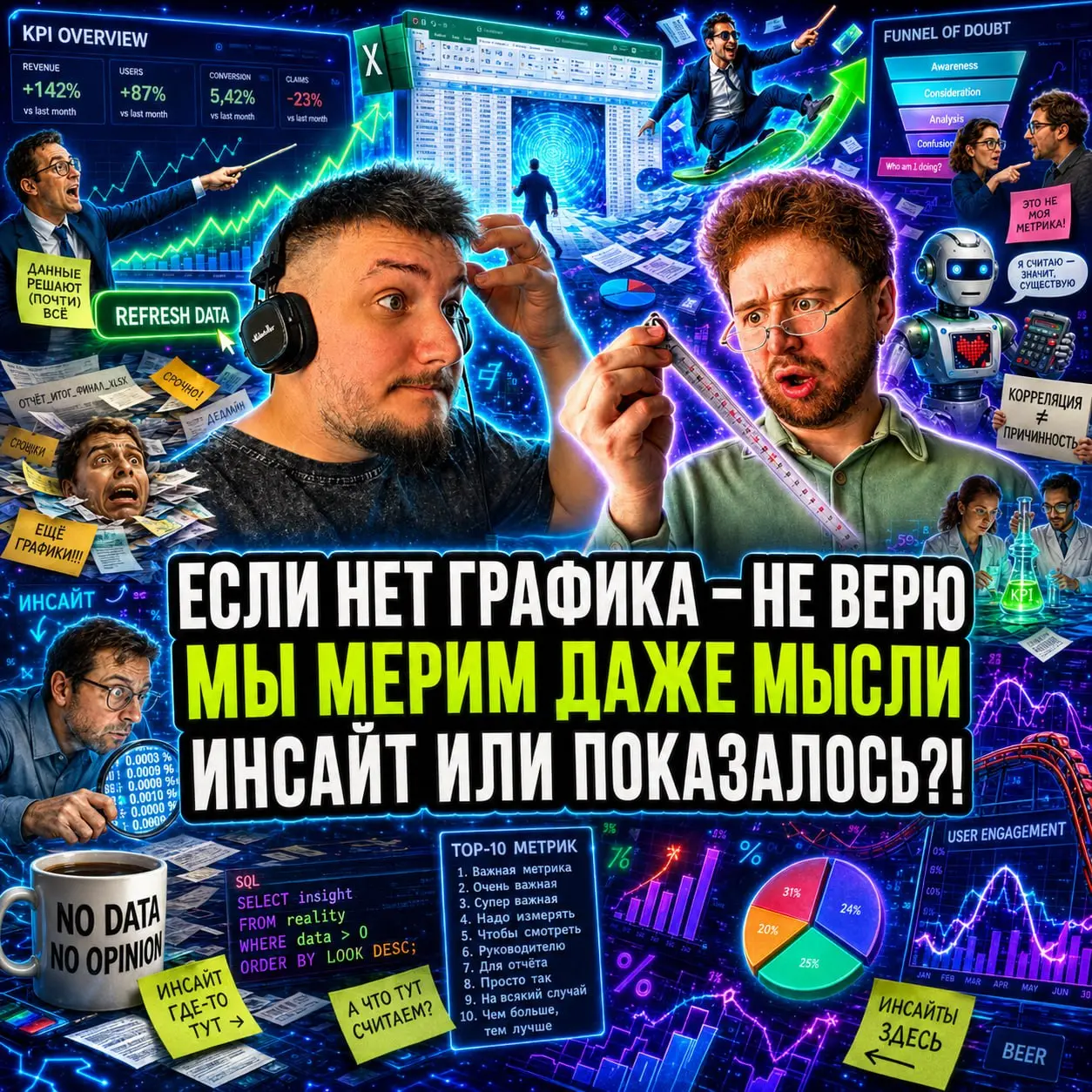 📆 Метрики убивают продукты? / Data-Driven против здравого смысла / Опасность цифр 📆
В этом выпуске подкаста обсуждаем, почему метрики могут как спасать продукты и бизнес, так и полностью ломать здравы... | Сетка — социальная сеть от hh.ru