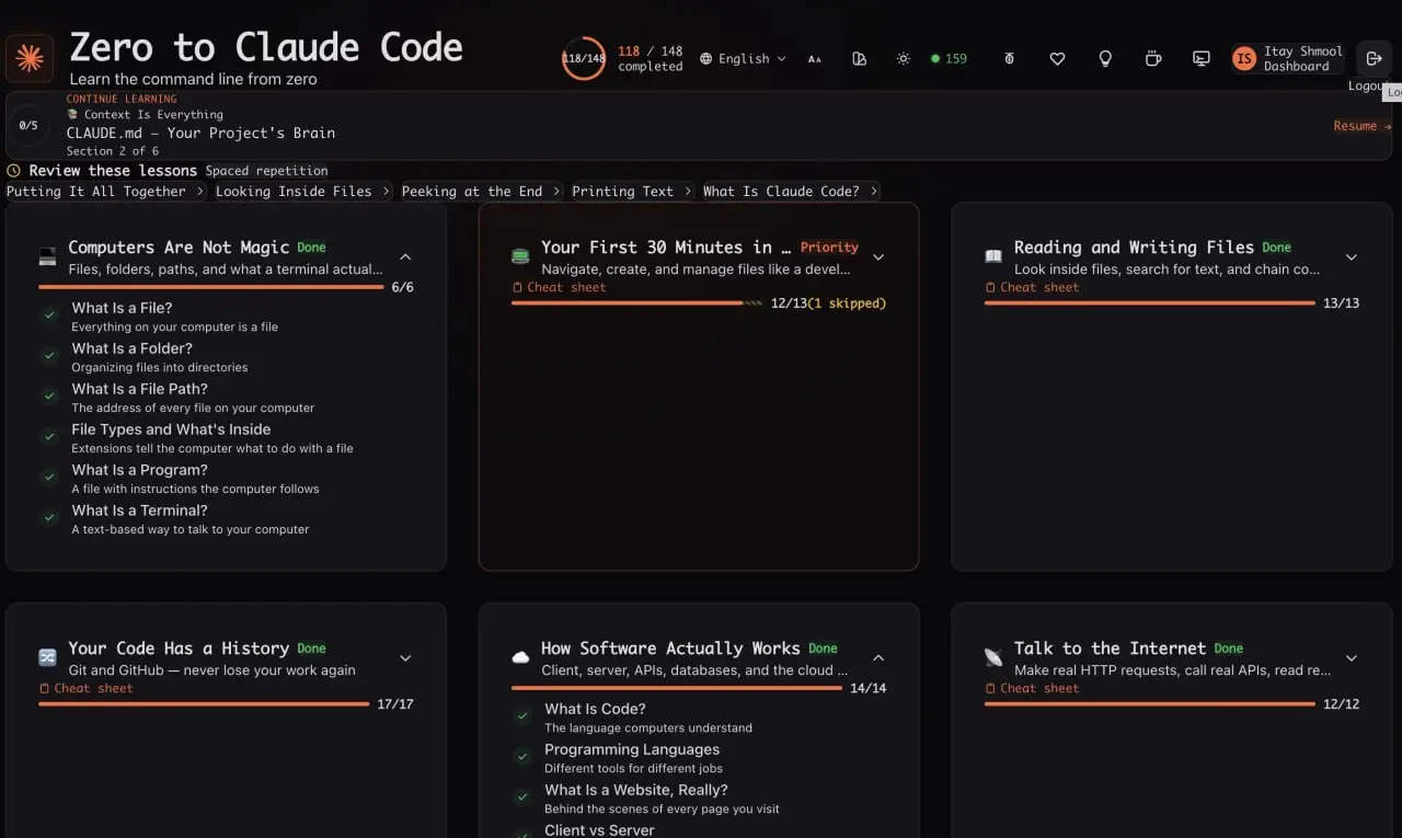 Вице-президент Wix, запустил платформу для обучения кодингу с Claude: zero2claude
Это бесплатный курс, который проводит людей от полного нуля в терминале до создания и деплоя проектов с помощью Claude... | Сетка — социальная сеть от hh.ru