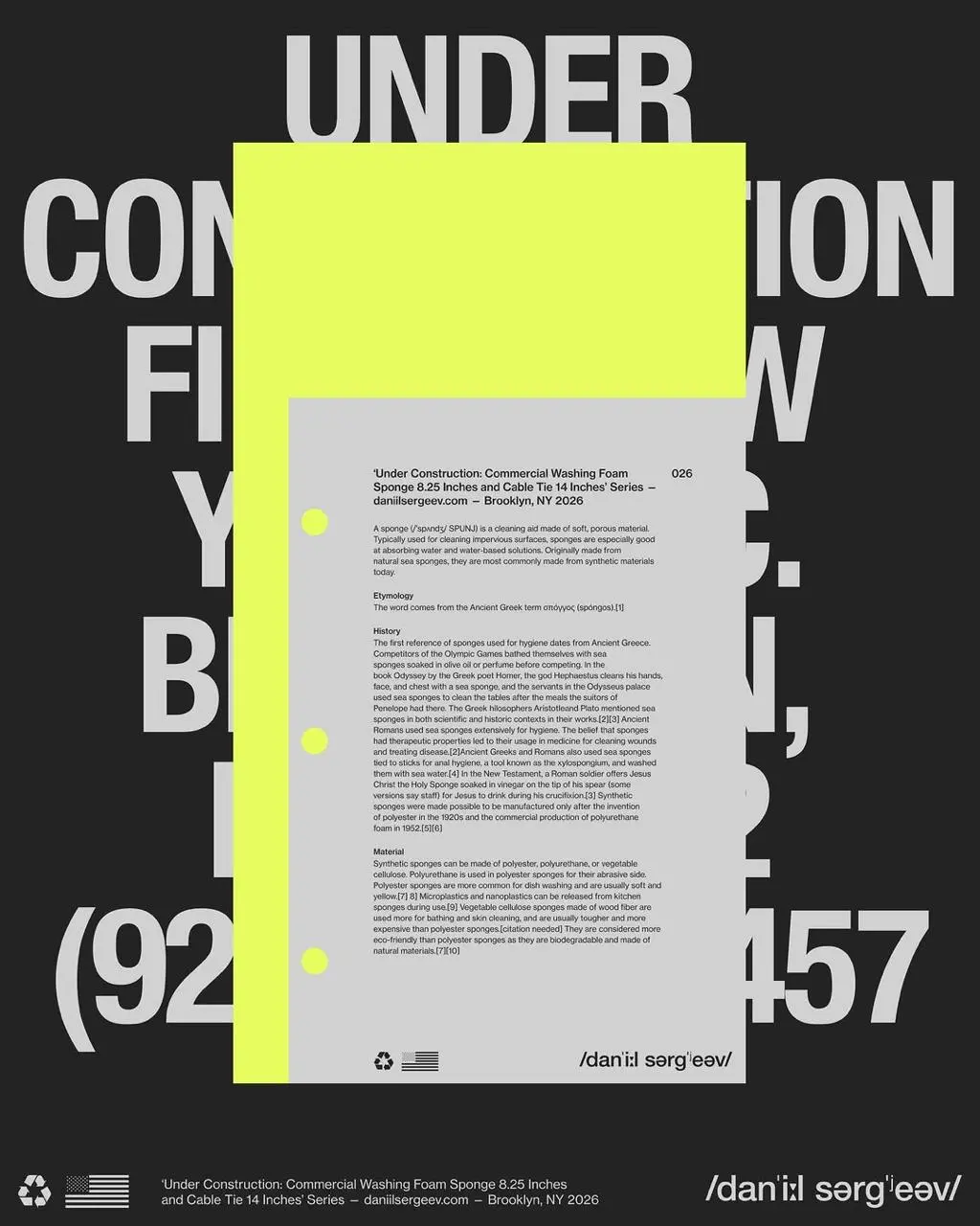 Понравилось использование силуэта строительной стяжки в айдентике под индустриальную эстетику Нью-Йорка. Правда, сам проект не был найден, чтобы понять, чем занимается компания. Я думаю, это концепт | Сетка — социальная сеть от hh.ru