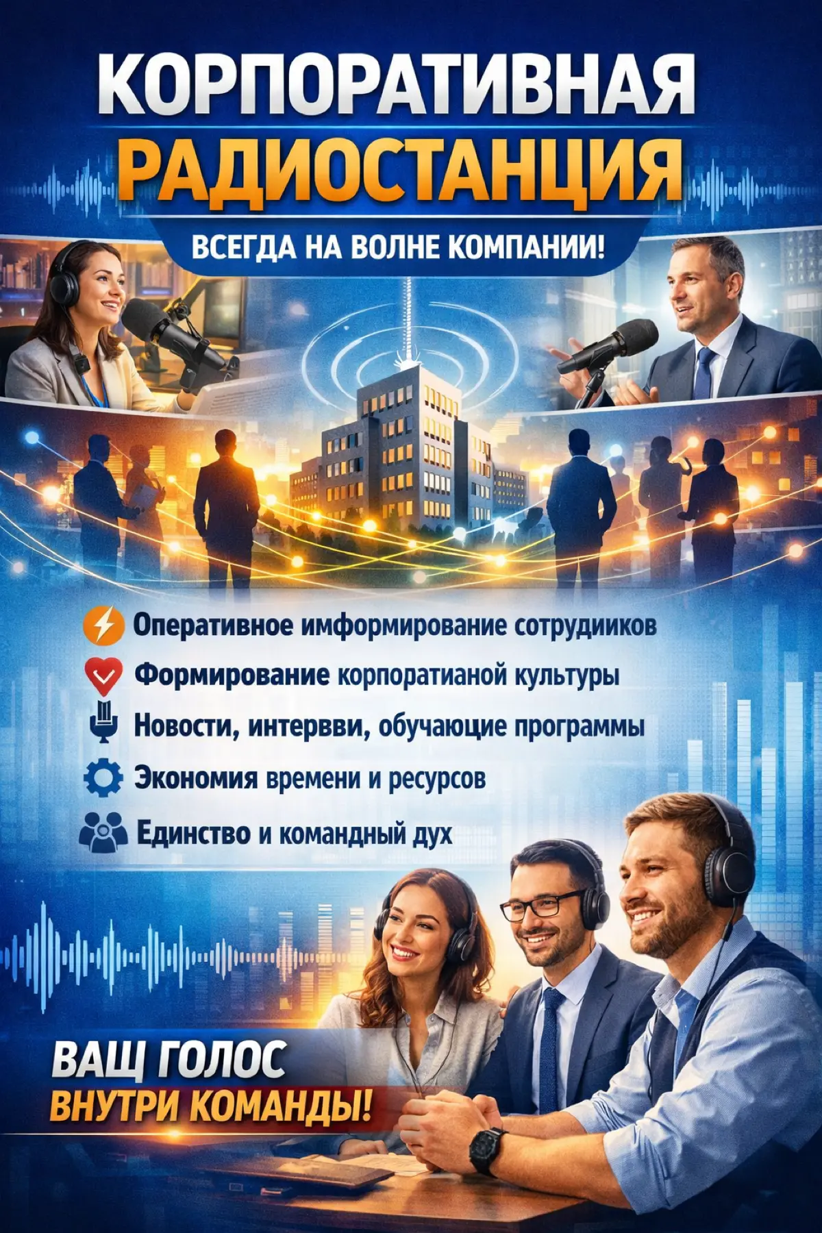 Корпоративные радиостанции: медиарешения для бизнеса. | Сетка — социальная сеть от hh.ru