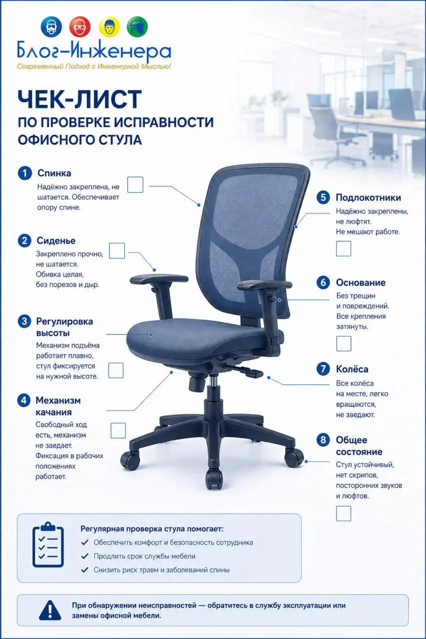Многим понравился Чек-лист по проверке исправности лопаты, поэтому держите Чек-лист по проверке исправности офисного стула 😉
Блог—Инженера для людей 📱
⭐️ Сервисы ⚡️ Услуги
В этом посте были ссылки, но... | Сетка — социальная сеть от hh.ru
