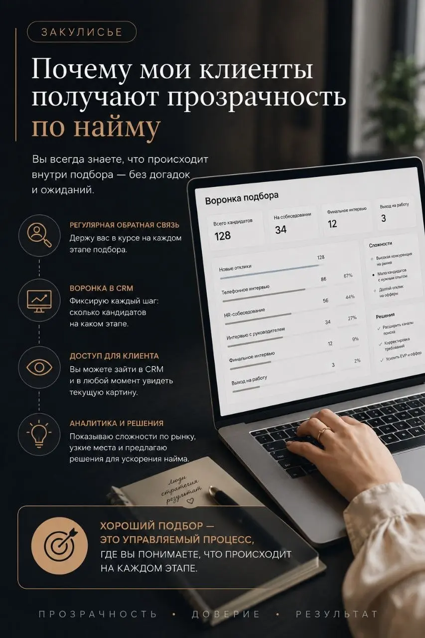 Закулисье найма — это та часть работы, которую предприниматель чаще всего не видит 👀
😟 Именно поэтому многие собственники в процессе подбора начинают тревожиться:
«Есть ли вообще кандидаты?»
«Почему т... | Сетка — социальная сеть от hh.ru