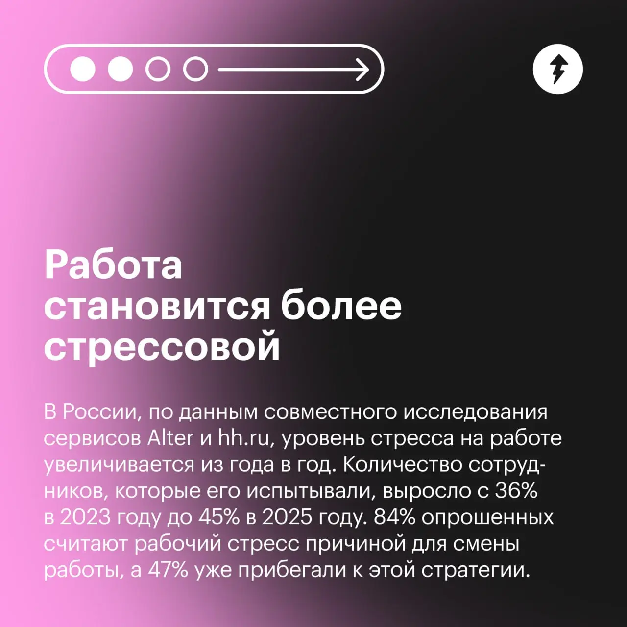 Сначала вы перестаете дружить с коллегами, потом замечаете, как стрессуете и перерабатываете, и в конце концов просто увольняетесь.
⚡️ Курсы про работу, чтобы вы были готовы к переменам
#карьера | Сетка — социальная сеть от hh.ru