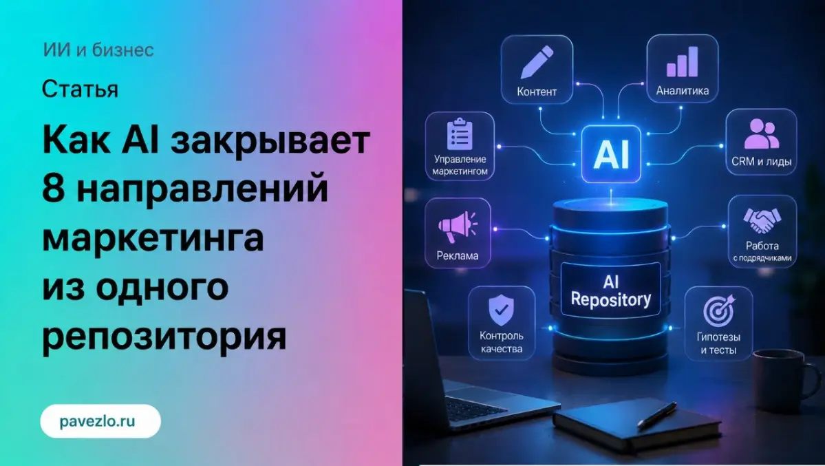 Как AI закрывает 8 направлений маркетинга из одного репозито | Сетка — социальная сеть от hh.ru