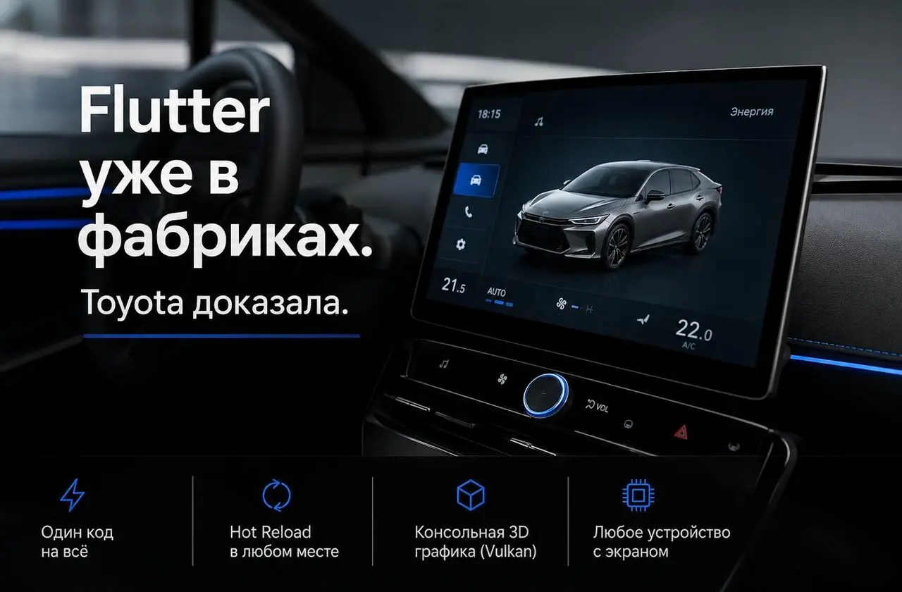 🚀 Flutter врывается на заводы. И Toyota это доказала | Сетка — социальная сеть от hh.ru