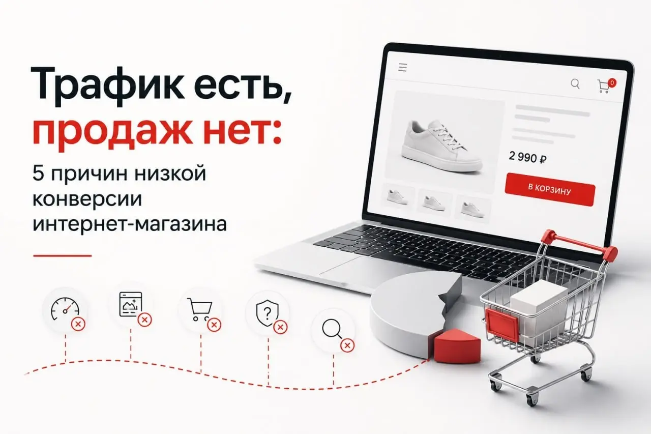 5 причин низкой конверсии интернет-магазина | Сетка — социальная сеть от hh.ru