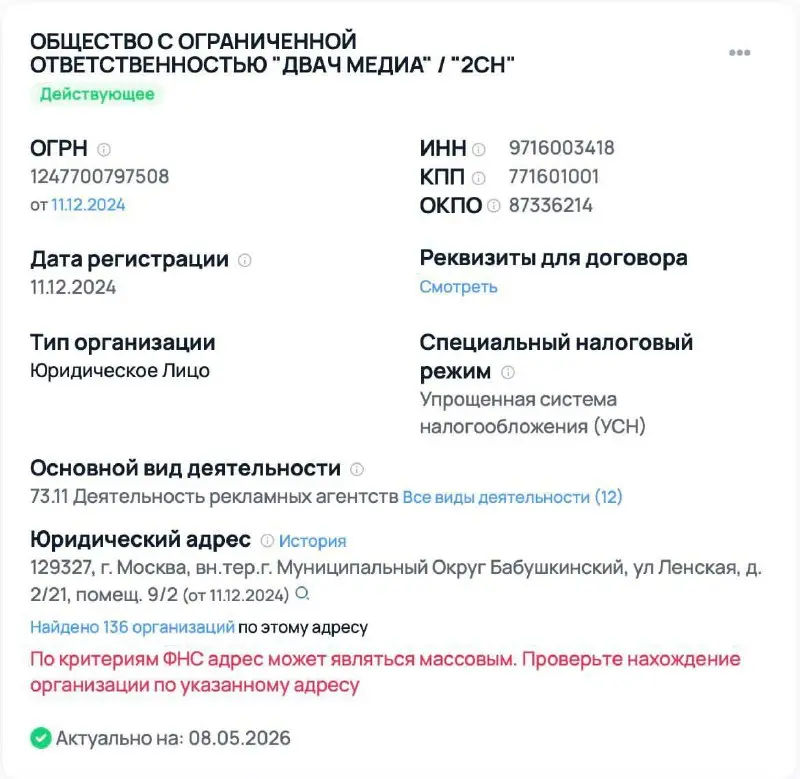203 млн чистой прибыли при выручке 232 млн рублей. Потрясающие результаты у ДВАЧ Медиа. Телеграм-каналы — это очень прибыльный бизнес | Сетка — социальная сеть от hh.ru