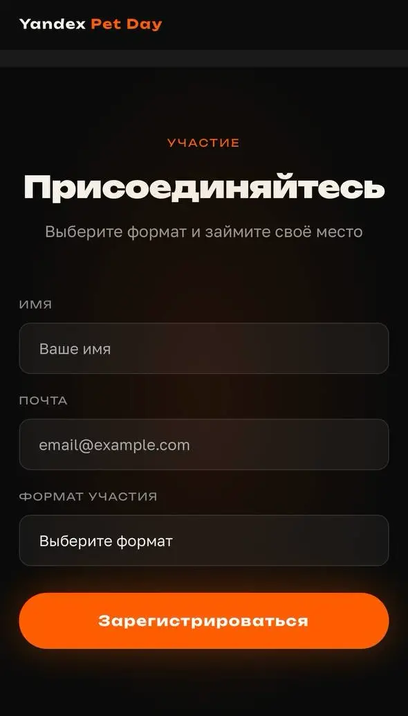 🎨 Кейс: лендинг для Yandex Pet Day | Сетка — социальная сеть от hh.ru