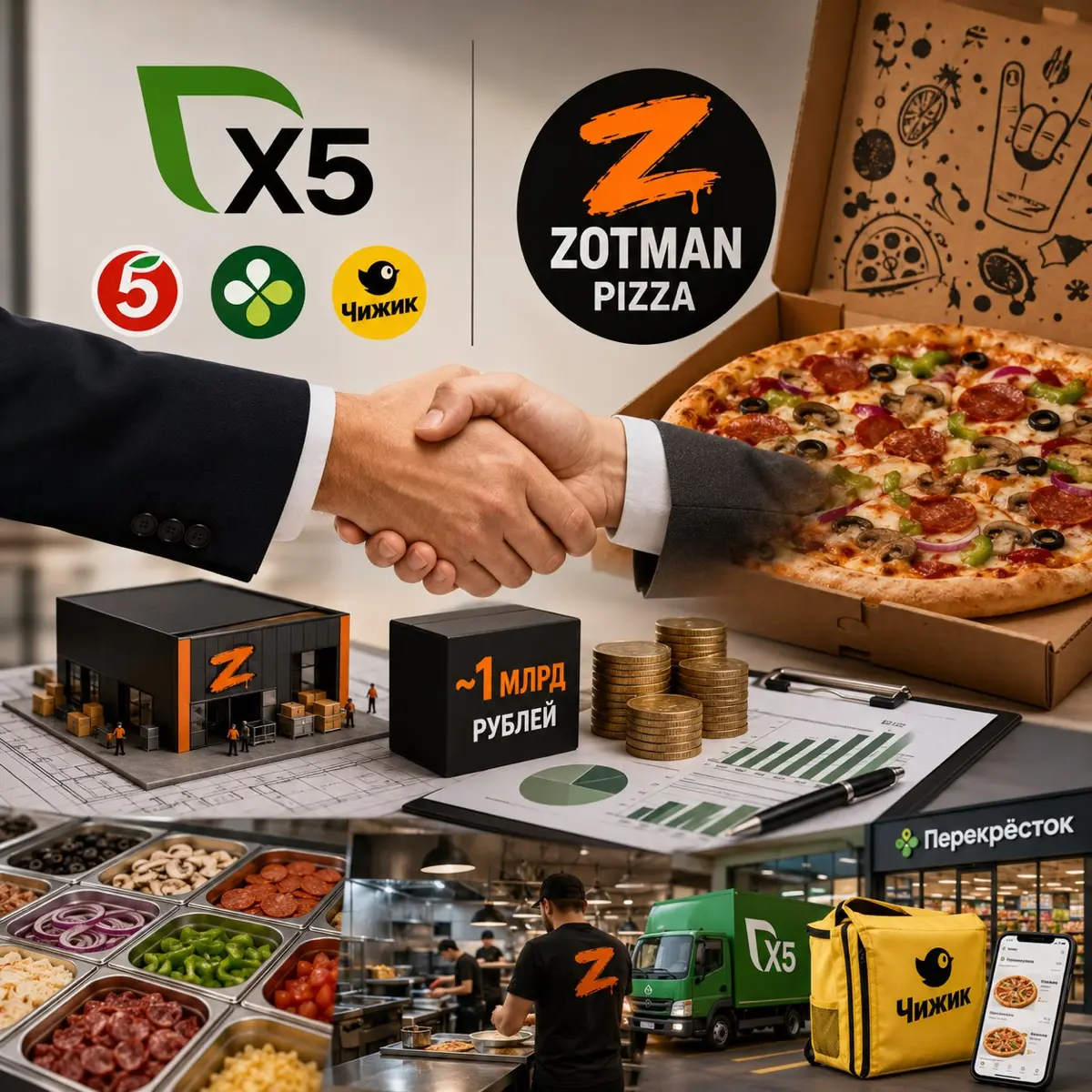 X5 может инвестировать в Zotman Pizza | Сетка — социальная сеть от hh.ru