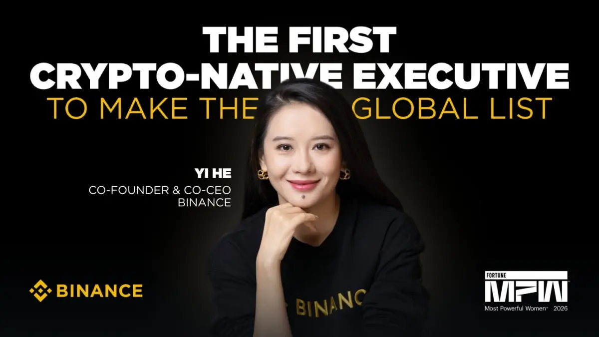 Соосновательница Binance Йи Хэ стала первым представителем криптоиндустрии, вошедшим в рейтинг Fortune Most Powerful Women in Business 2026 | Сетка — социальная сеть от hh.ru