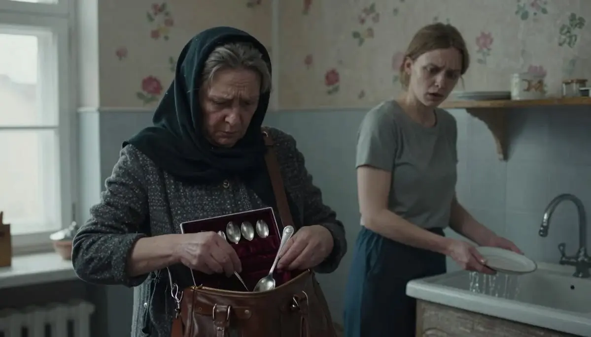 — Это мамины вещи, — сказала тётя, пряча серебро в сумку. Бабушку они не видели десять лет
Тётя Лена опустила бархатную коробочку с мельхиоровыми ложками в свою кожаную сумку | Сетка — социальная сеть от hh.ru